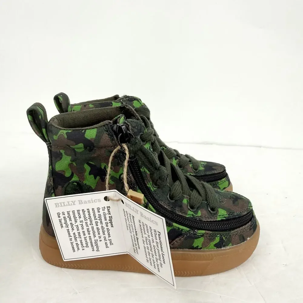 BILLY Footwear Toddler Kids High Top Sneakers US 8 M EU 24 Dark Green NIB